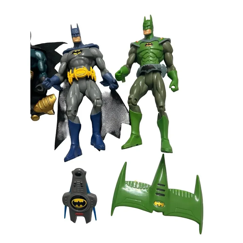 2003 Mattel Batman 6in Figure Lot Night Patrol Armor Electro-Net Blue Gray DC